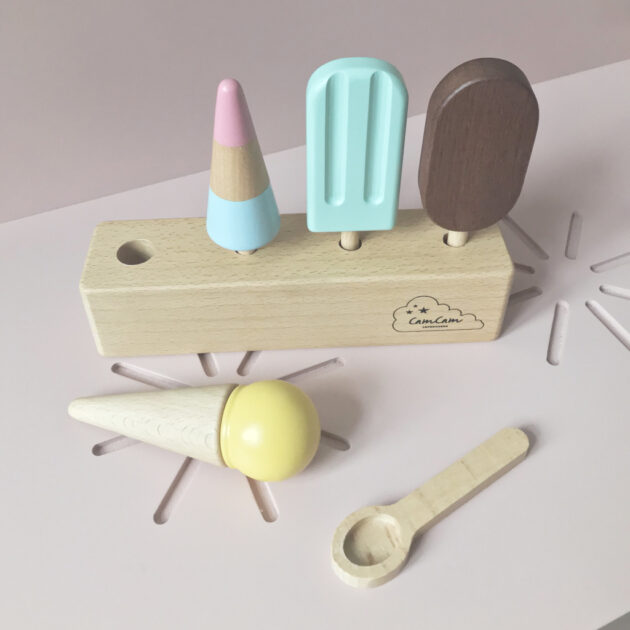 Wooden Ice Cream Set - FSC 100% Natural - Image 3
