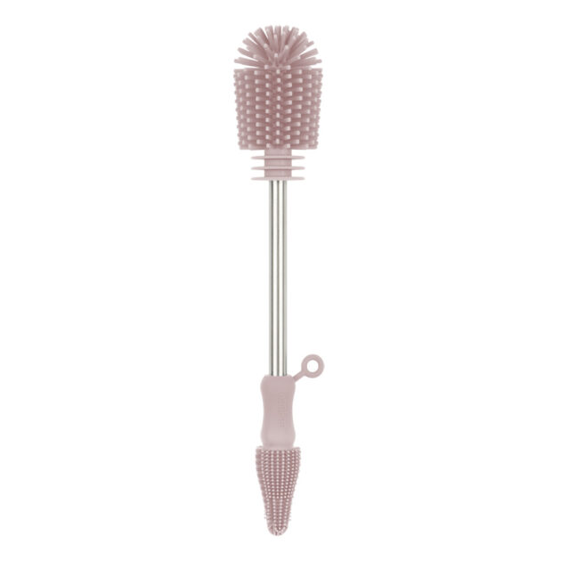 Double Ended Silicone Bottle Brush - Blush