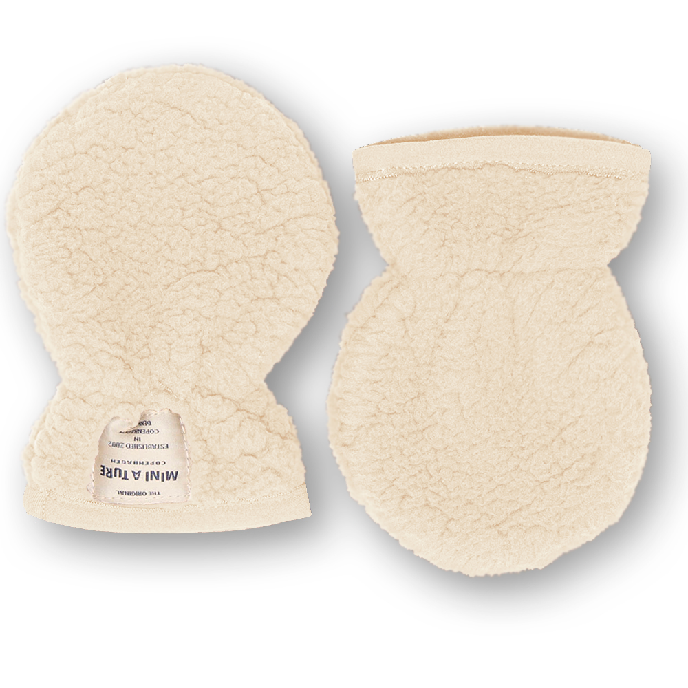 Wolmer teddyfleece mittens Angora Cream