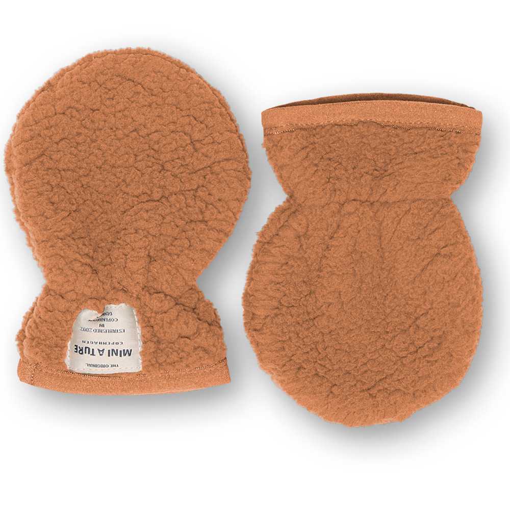 Wolmer teddyfleece mittens Pecan Brown