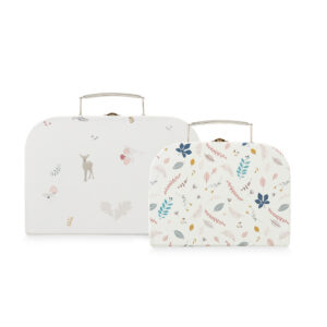 Kids Suitcases, Set of 2, FSC - Mix Fawn, Pressed Leaves Rose