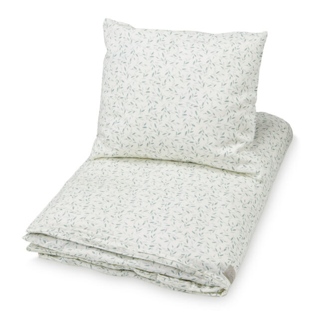 Bedding, Junior, 100x140 - GOTS  Green Leaves