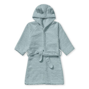 Bathrobe w/ ears, 3-4 yrs - GOTS Petroleum