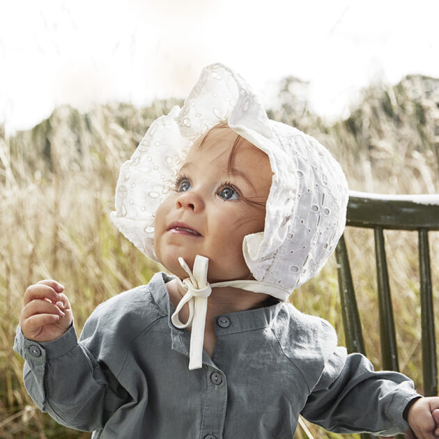 Baby Bonet Embroidery Anglaise 6-12 months - Image 3
