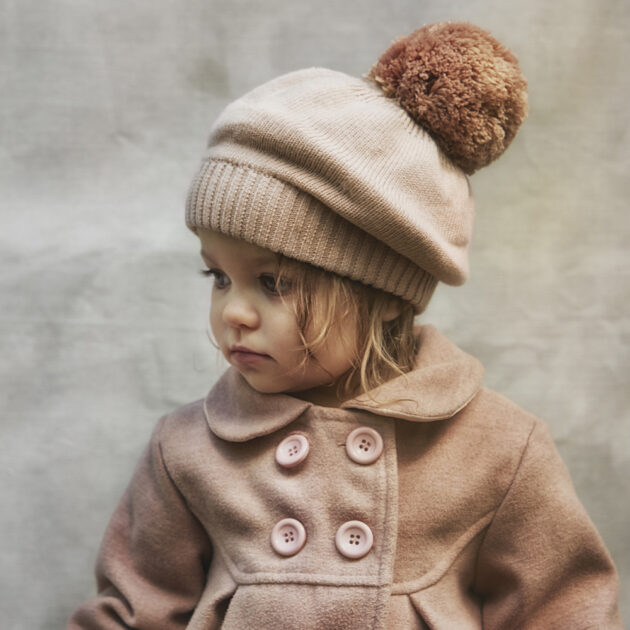Knitted Beret Blushing Pink 3-10years - Image 2