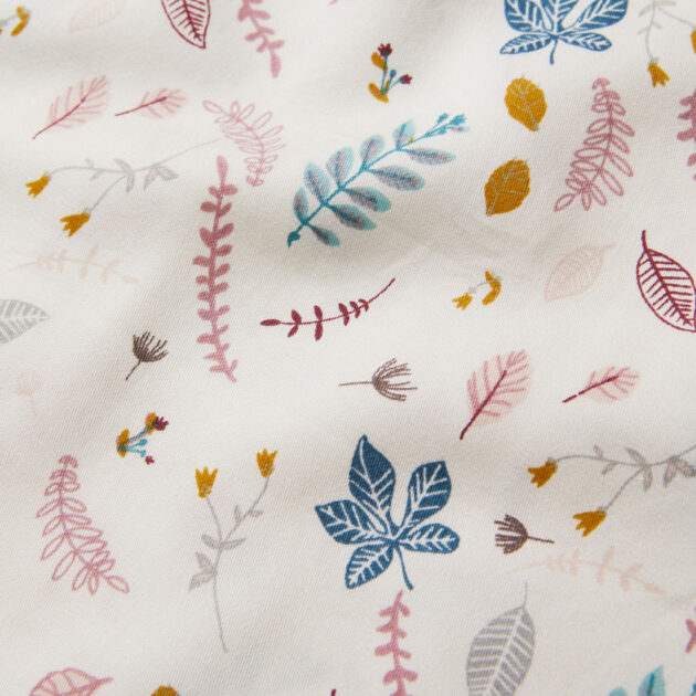 Bedding, Single, 140x200 - GOTS Pressed Leaves Rose - Image 2