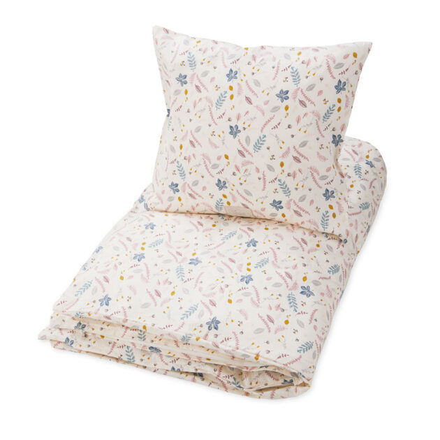 Bedding, Single, 140x200 - GOTS Pressed Leaves Rose