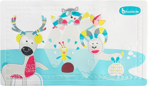 Bath mat with T° indicator mountain