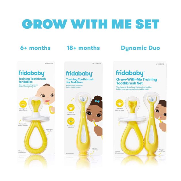 Fridababy Training Toothbrush for Babies with Soft Silicone Bristles - Image 2