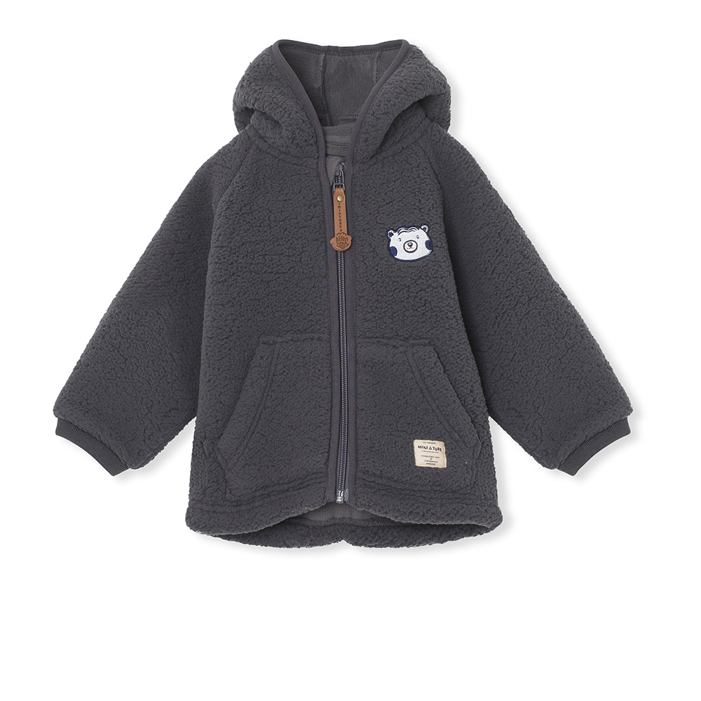 Anno bear fleece jacket Forged Iron Blue - Bubbleeboo