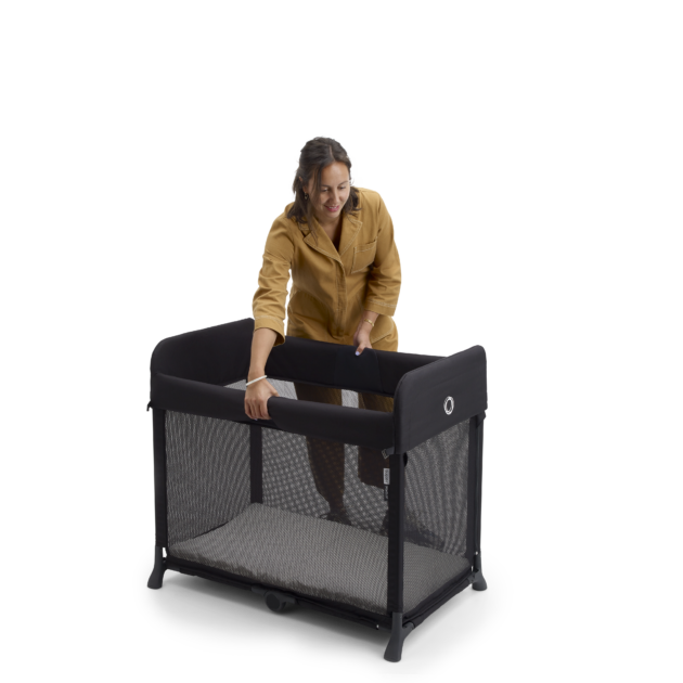 Stardust Pop-Up Travel Cot - Black - Image 6