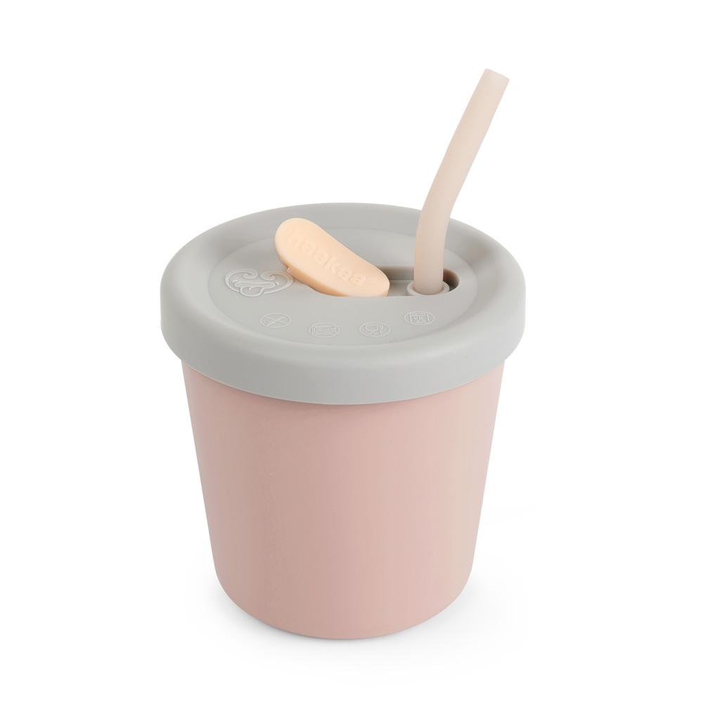 Silicone Sippy Cup Silicone Straw Cups for Toddlers Baby Straw Cup Silicone  Sippy Cups for Baby 6 Months (Blush)