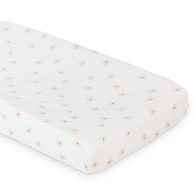Muslin Change Pad Cover(80 x 40) - Daisies
