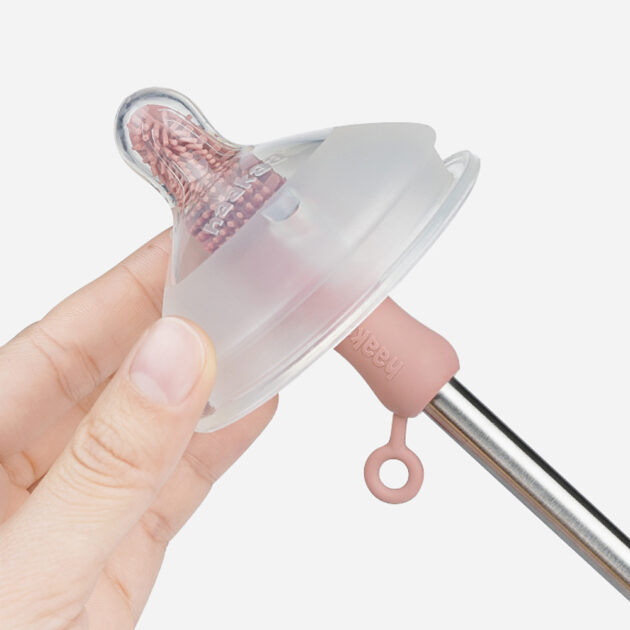 Double Ended Silicone Bottle Brush - Blush - Image 2