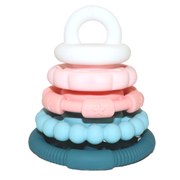 Rainbow Stacker Teether and Toy - Sugar Blossom