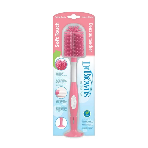 Soft Touch Bottle Brush - Pink