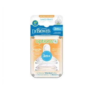 LEVEL 2 Wide-Neck Silicone Nipple, 2-PACK