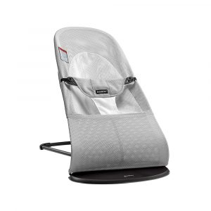 Bouncer Balance Soft - Mesh (Silver/White) | Black Frame