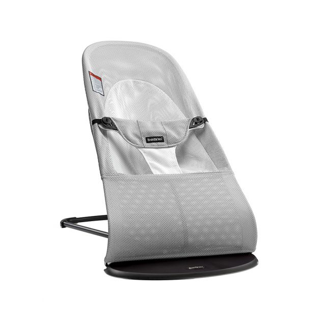 Bouncer Balance Soft - Mesh (Silver/White) | Black Frame