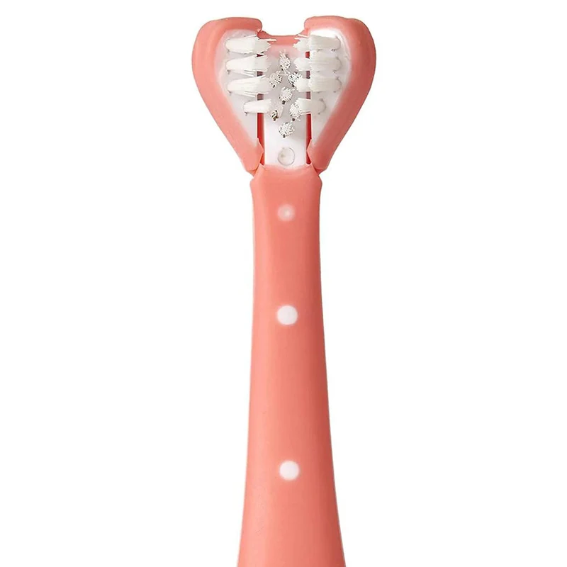 Fridababy Triple-Angle Toothhugger Training Toothbrush  Toddler with Blue Bristles - Pink - Image 2