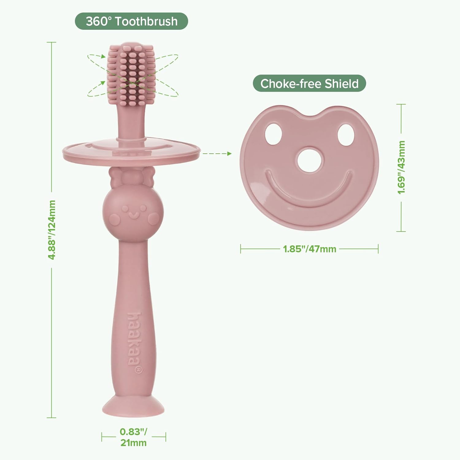360° Silicone Toothbrush - sage - Image 5