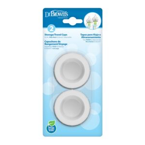 Dr. Brown’s Natural Flow® Wide-Neck Baby Bottle Storage/Travel Caps, 2-Pack