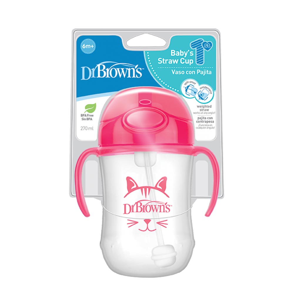 270ml Baby's First Straw Cup-Pink (6M+)