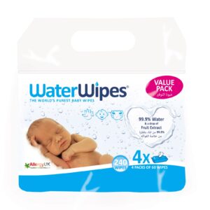 WaterWipes Baby Wipes - pack of 4 x 60 pcs (240 wipes)