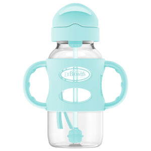 270ML W/N Sippy Straw Bottle+Handles Green