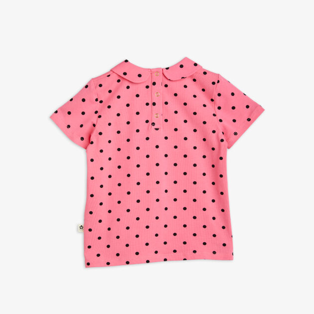 Polka dot ss Collar Tee - Image 2