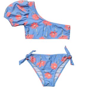 Beach Bloom One Shoulder Puff Bikini