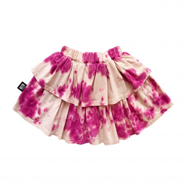 SHOCKING PINK TIE DYE Layered Skirt - Image 3