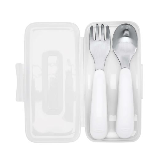 OXO TOT ON-THE-GO FORK AND SPOON SET - TEAL - Image 2