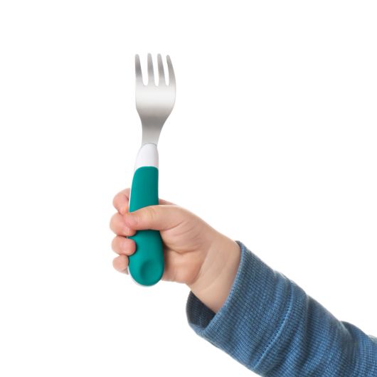 OXO TOT ON-THE-GO FORK AND SPOON SET - TEAL - Image 4