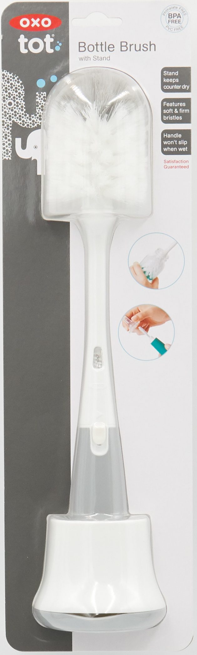 OXO TOT BOTTLE BRUSH WITH STAND - GREY - Image 6