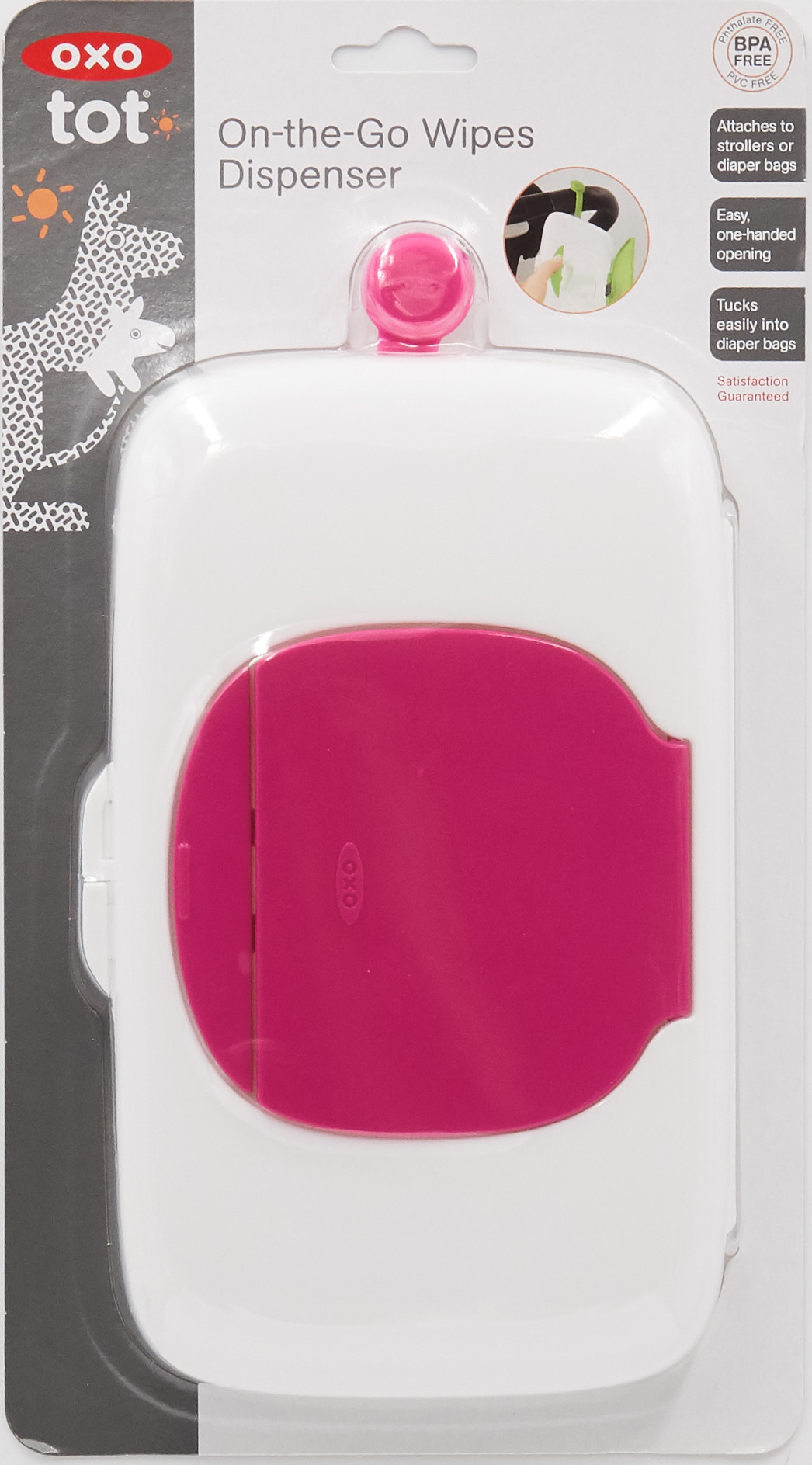 OXO TOT ON-THE-GO WIPES DISPENSER - PINK - Image 5
