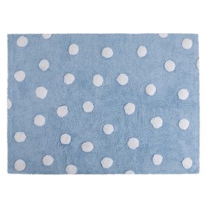 Topos Azul-Blanco / Polka Dots Blue-White Rug