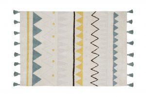 Azteca Rug Natural-Vintage Blue / Natural - Azul Vintage