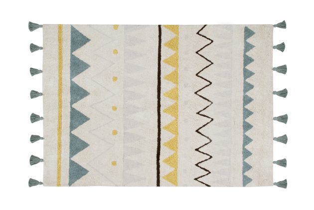 Azteca Rug Natural-Vintage Blue / Natural - Azul Vintage