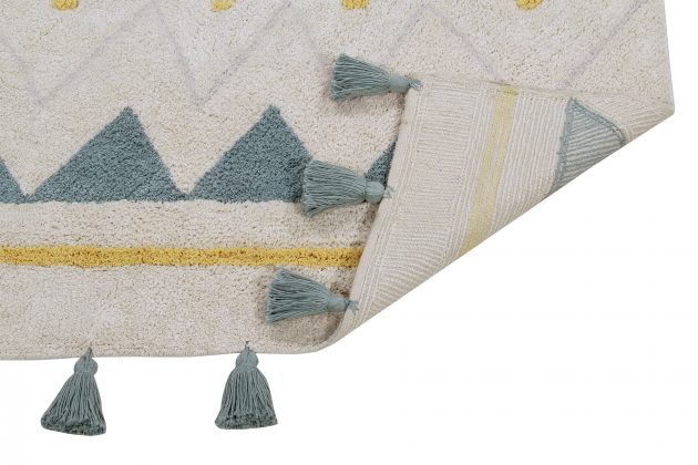 Azteca Rug Natural-Vintage Blue / Natural - Azul Vintage - Image 5