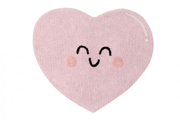 Heart Rug Cartoon Happy Heart Rug - Bubbleeboo