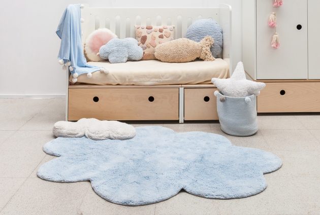 Puffy Dream Blue / Puffy Dream Azul Rug - Bubbleeboo