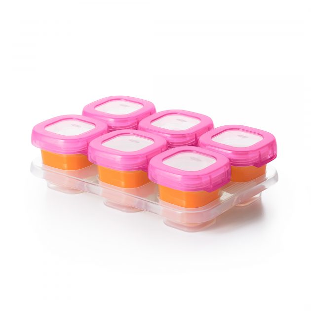 OXO TOT BABY BLOCKS FREEZER STORAGE CONTAINERS (2 OZ) - PINK