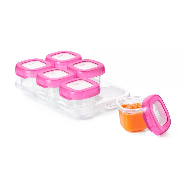 OXO TOT BABY BLOCKS FREEZER STORAGE CONTAINERS (2 OZ) - PINK - Image 4