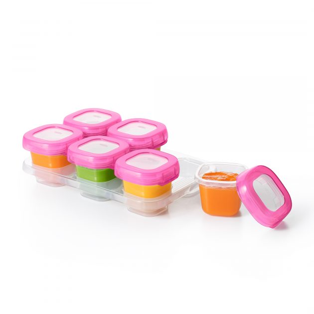 OXO TOT BABY BLOCKS FREEZER STORAGE CONTAINERS (2 OZ) - PINK - Image 3