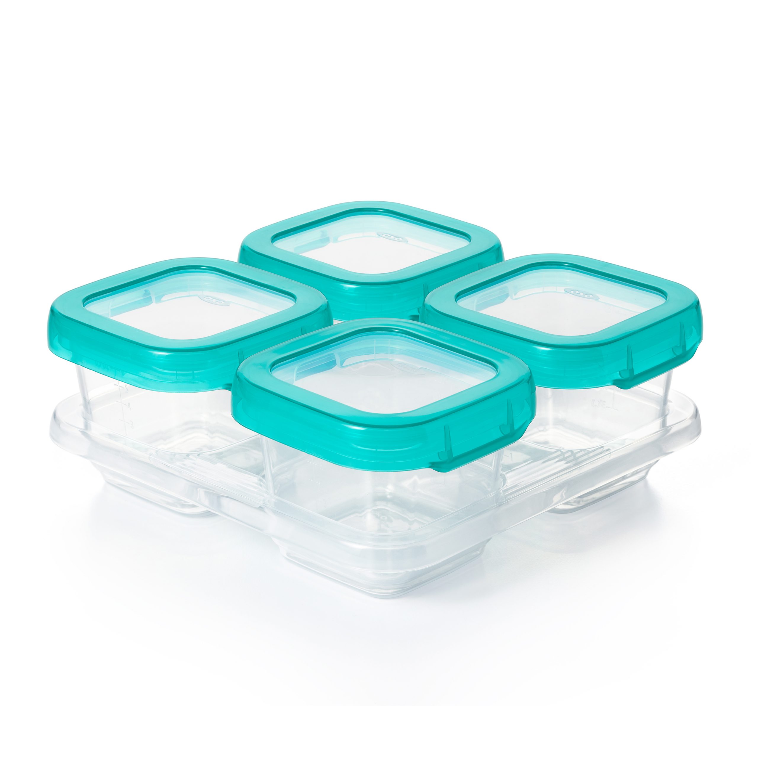 OXO TOT BABY BLOCKS FREEZER STORAGE CONTAINERS (6 OZ.) - TEAL