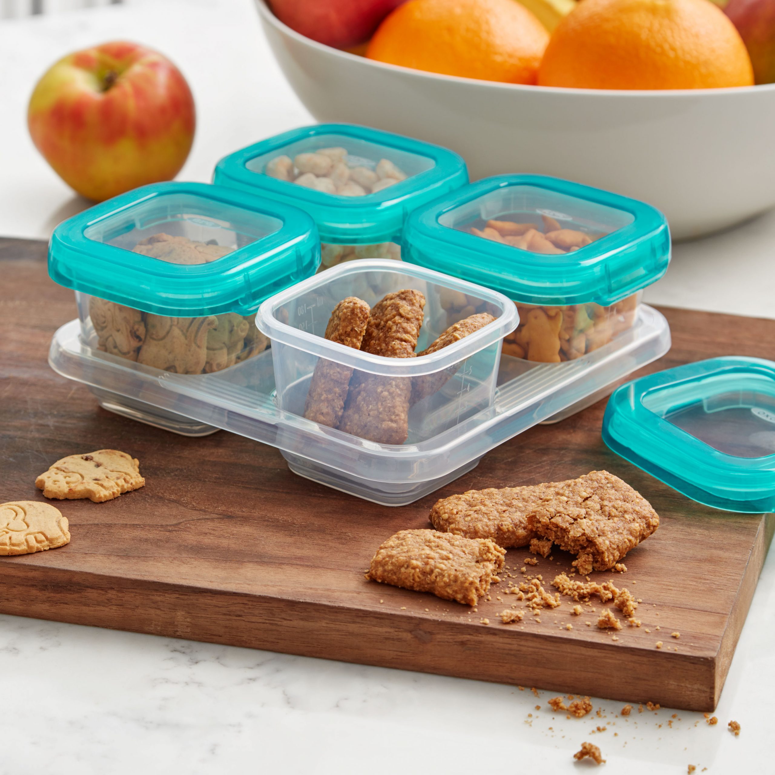 OXO TOT BABY BLOCKS FREEZER STORAGE CONTAINERS (6 OZ.) - TEAL - Image 2