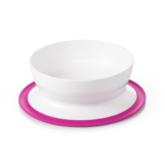 OXO TOT STICK & STAY SUCTION BOWL - PINK