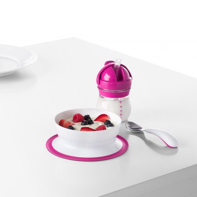OXO TOT STICK & STAY SUCTION BOWL - PINK - Image 3