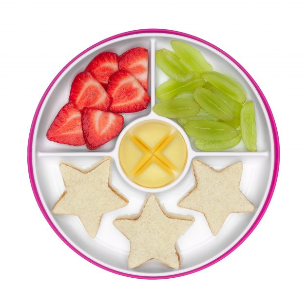 OXO TOT STICK & STAY SUCTION DIVIDED PLATE - PINK - Image 5